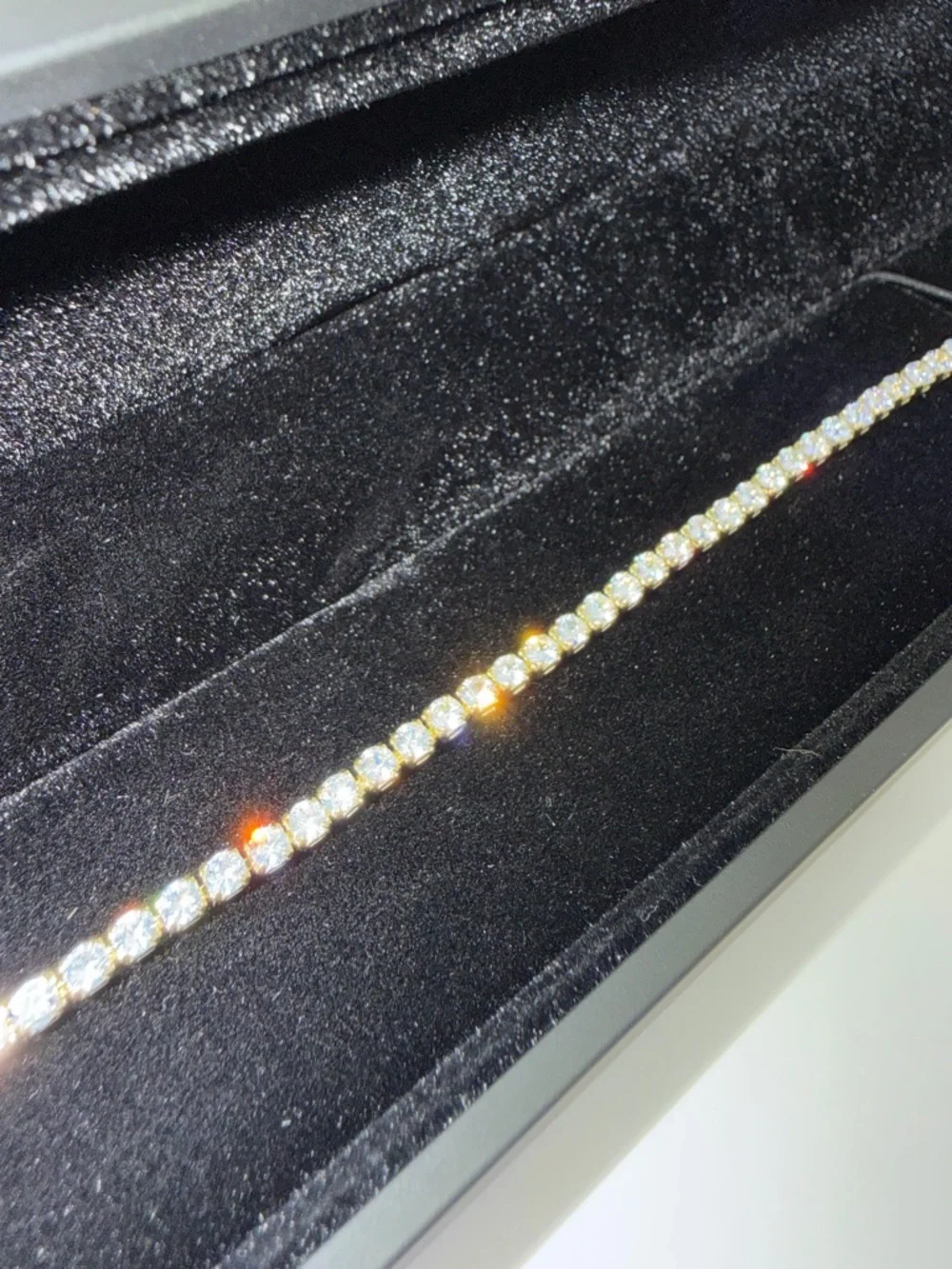 Gold Tennis Bracelet - 3mm - Picture 2 of 6